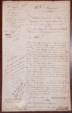 1809 Napoleon Bonaparte Signed Approves Son Request For 4x Battle Wounded Father picture