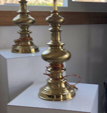 Mid Century Wescal antique vintage Stiffel table lamps pair brass picture