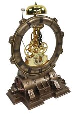 Generator Chiming Bell Gear Desktop Mantle Clock Statue Antique Bronze Finish picture
