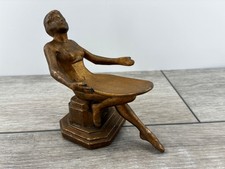 Art Deco NuArt Frankart Style Brass Nude Figure Statue Ashtray Trinket  Dish picture