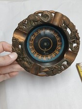 Vintage Mechanical Brass Dragon Roulette Ashtray Works Great Japan picture