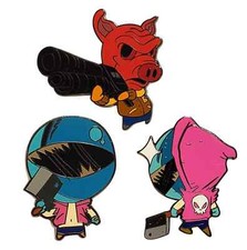 HOTLINE MIAMI BIKER & JACKET CHIBI PINS set by Erick Scarecrow picture
