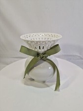 Two’s Company White Ceramic Reticulated Vase, C1 picture