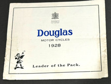 1928 DOUGLAS Motorcycles British Sales Brochure Models A28-H28 Sidecars Original picture