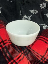 Vintage White Pyrex Ribbed Milk Glass Mixing Bowl Hamilton Beach Mixer #21 picture