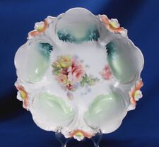 RS PRUSSIA RING MARK BLOWN MOLD DEEP BOWL FLORAL DECORATED picture