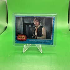1977 Topps Star Wars #4 ~ Space Pirate HAN SOLO ~ Harrison Ford. Blue Series picture