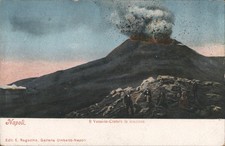 Napoli, Italy Napoli: Il Vesuvio-Cratere eruzione Original Vintage Postcard picture