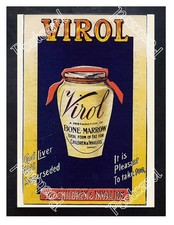 Historic Virol Bone Marrow Preparation 1890s Advertising Postcard picture