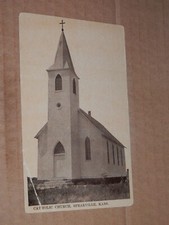 SPEARVILLE KANSAS - 1907-1915 ERA POSTCARD - CATHOLIC CHURCH picture