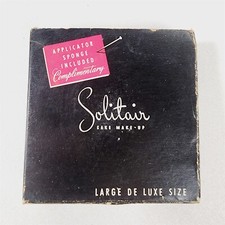 Vintage Solitair Cake Makeup Large De Luxe- New Old Stock - No Sponge picture