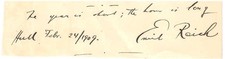 Emil Reich, Hungarian-born historian,philosophy, and geography author, Autograph picture