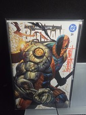 PREMIUM SIGNATURE COA ABSOLUTE BATMAN 21 DEATHSTROKE BATTLE DAMAGE TRADE VARIANT picture