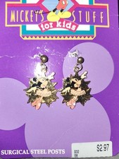 Vintage Disney Mickey's Stuff for Kids Enamel Mickey Minnie Earrings picture