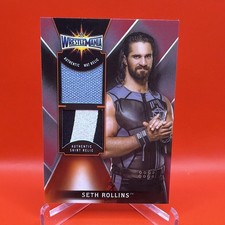 1/1 Topps 2018 WWE WrestleMania Seth Rollins Dual Relic ONE OF ONE RARE CARD picture