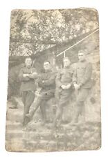 RPPC Four Doughboys Army soldiers AEF WWI Military Real Photo picture