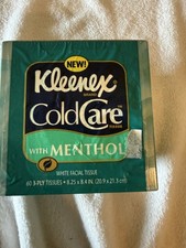 kleenex tissues Cold Care With Menthol New eucalyptus scent NOS Vintage  picture