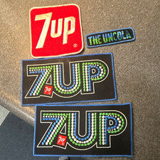 7UPThe Uncola Soda Uniform Employee Patches NOS 7up Logo, Red/White/Blue/Green picture