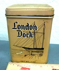 LONDON DOCK Kentucky club tobacco tin, EMPTY great colors & graphics 7 oz size picture
