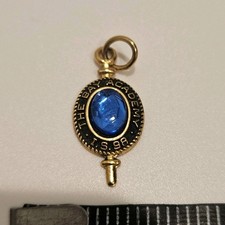 VTG 2002 New York City The Bay Academy IS98 School Pendant Sapphire Gold Colors picture