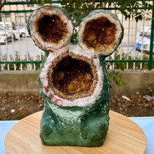 7.65LB Large Natural citrine geode cave crystal specimen energy Healing ﻿Mickey picture