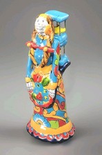 Talavera Catrina Mexican Day of the Dead Ceramic Handmade Pajarera Folk Art Look picture