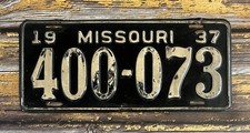 1937 Missouri License Plate 400-073 picture