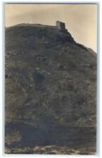 c1907 Fortress On Hill Top Mountain View RPPC Photo Unposted Postcard picture