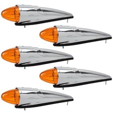 5pcs LED Amber Torpedo Cab Marker Roof Running Top Lights Assembly Amber picture