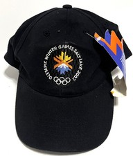 Salt Lake 2002 Olympic Winter Games Black Baseball Cap Hat NWT Vintage Souvenir picture