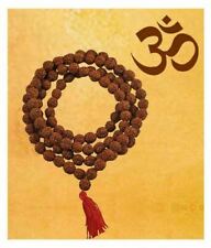 Original Nepal 5 Mukhi Rudraksha Mala 108 Bead 8mm Hindu Puja RELIGIOUS prayer  picture