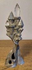 Vintage Masterworks Pewter Fantasy Castle Towers Crystal Spires Figurine MWFP picture