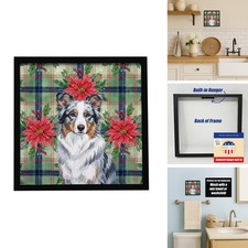 Caroline's Treasures Border Collie Dogs Framed Metal Wall Art 8x8 picture