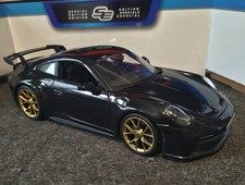 2022 Porsche 911 GT3 Model Diecast Collectible Black W/ Gold Wheels 1:18 Scale picture