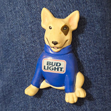 Vintage 1988 Spuds MacKenzie Bud Light Beer Magnet – Anheuser Busch Bull Terrier picture