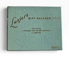 Vtg 40s-50s Compact and Lipstick Set IOB Luzier's Gift Set No 17 Excellent Cond picture