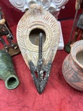 2,000 YR OLD ANCIENT ROMAN BARBED LONG SHOT BRONZE ARROWHEAD picture