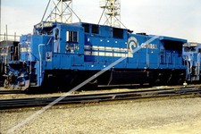 Conrail 6614 c32-8 locomotive: Original slide - Selkirk, NY picture