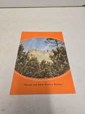 Vintage 1959 Chicago & North Western Railway Mount Rushmore Train Menu picture
