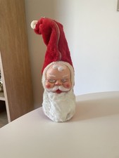 Vintage Santa Claus Pajama Bag and Stocking by Bijou Toys (Rubber Faced) 1950s  picture