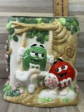 Mars M & M Candy Flower Vase or Planter FTD Green M on Swing R + G picture