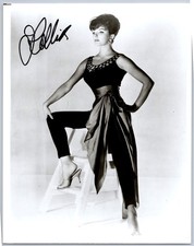 Vintage Joan Collins Autographed Photo Hollywood Star Black & White Glamour picture