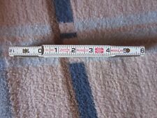 Lufkin No. 646 Red End Vintage Modular Masonry 6 Foot Ruler Wood Brass 6' picture
