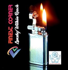 Rare Vintage pre 70s Dr Plumb Silver Duel Flame Lighter Overhauled Warranty VG  picture