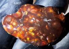 FIRE AGATE - FINE COLORS GEMSTONE - UNFINISHED 44ct. SEE THE VIDEO - US Seller picture