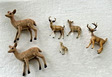 Lot of 6 Deer Figures ~ 1 Schieich Buck        Family of 3    2 Vintage Does picture