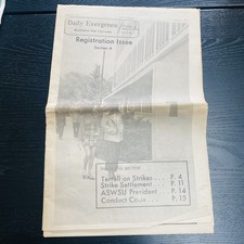 Daily Evergreen WSU Washington State University Newspaper 1970 Vtg Registration picture