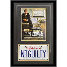 Matthew McConaughey Autographed Lincoln Lawyer Deluxe Framed Piece with 11x14 Mo picture