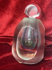 Art Glass Michael Shearer Perfume Bottle & Stopper Multicolor 4.5 