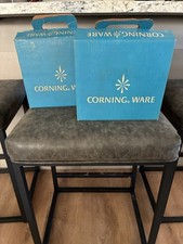 2 VTG Corning Ware 1  1/2 Casserole Dish 1 With Fin Lid Blue Cornflower picture